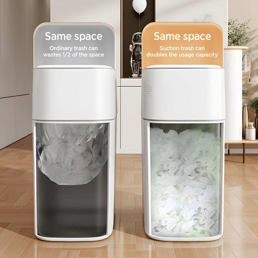 Touchless Smart Trash Can with Big Lid, Listed 14L Capacity, Infrared Motion Sensor and Air-Assisted Bag Fitting, ABS and PP Bin, Four AA Batteries Required