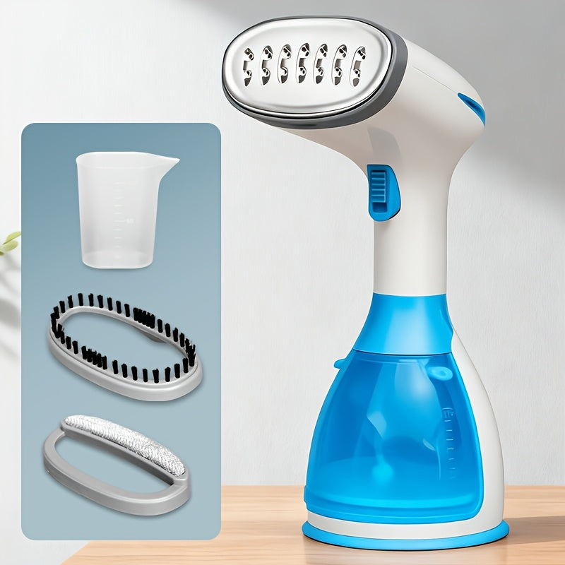 Handheld Garment Steamer with 3 Attachments, Listed 30-Second Heat-Up and 9.47oz Water Tank for Compatible Clothing Wrinkle Care at Home and While Traveling
