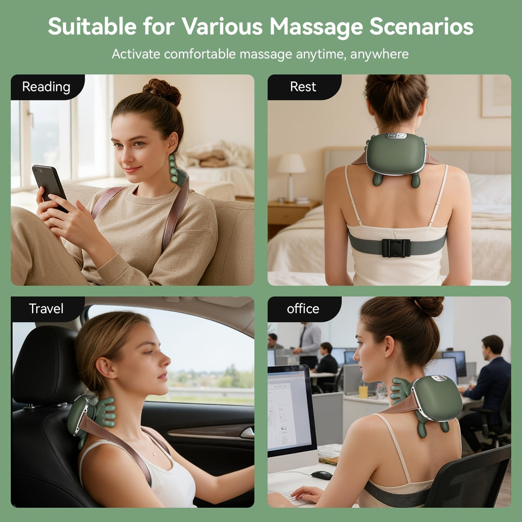 Shiatsu Neck and Shoulder Massager with Heat, Electric Kneading Back Massager Pillow, 3 Massage Modes, Deep Tissue Muscle Relief for Neck, Back, Waist, Legs, Home Office Use, Valentine's Day Gift