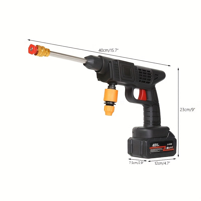 Cordless Pressure Cleaner with Single or Dual Rechargeable Battery Options, Foam Nozzle Reference and Multiple Color Labels for Car Care and Outdoor Cleanup