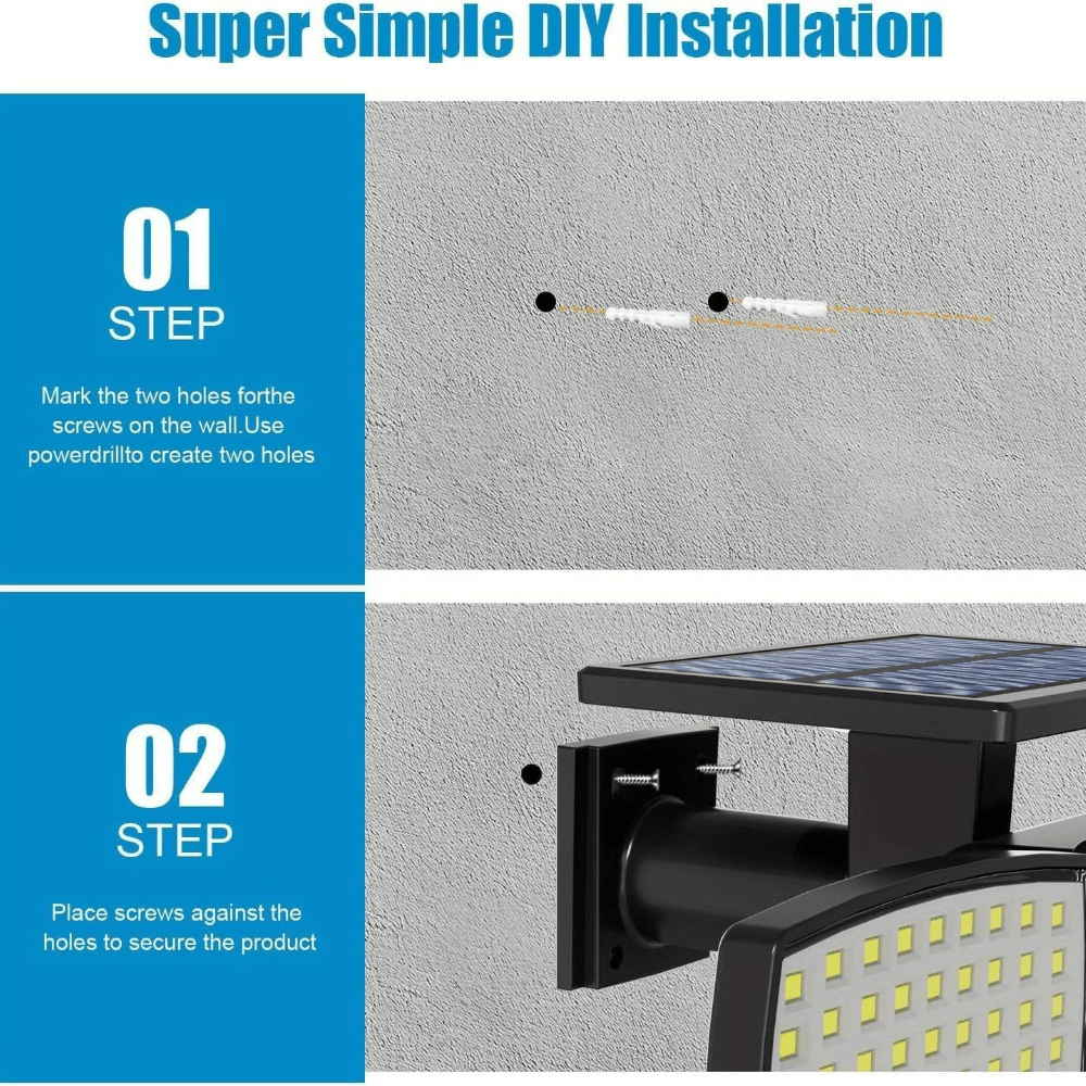 179-LED Solar Motion Sensor Lights with Three Adjustable Heads, Remote Control and Three Modes, Listed 2500 Lm Output in 2- or 4-Pack Options for Yard and Patio