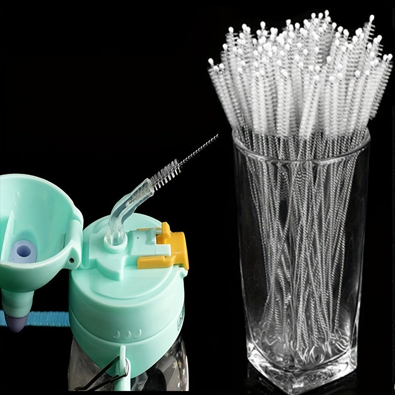 5/10pcs Bendable Stainless Steel Straw Cleaning Brush, Cup Brush, Thin Tube Straw Brush, Long Pipe Brush, Pipeline Dredging Brush, Small Straw Brush, Long Bottle Brush, Kitchen Cleaning Brush, Cleaning Supplies Christmas Supplies
