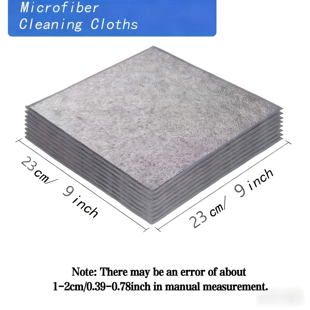 Microfiber Car Wash Towels, 50-Piece Gray Cleaning Cloth Pack with Listed Soft Absorbent Fabric for Auto Detailing, Household Wiping and Commercial Cleaning