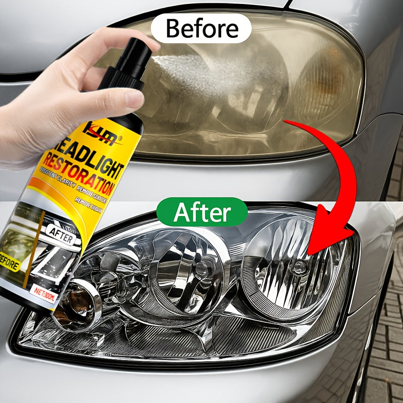 Headlight Restoration Polish Kit, Exterior Lens Appearance Care for Compatible Vehicles with Surface Yellowing and Oxidation Detailing References