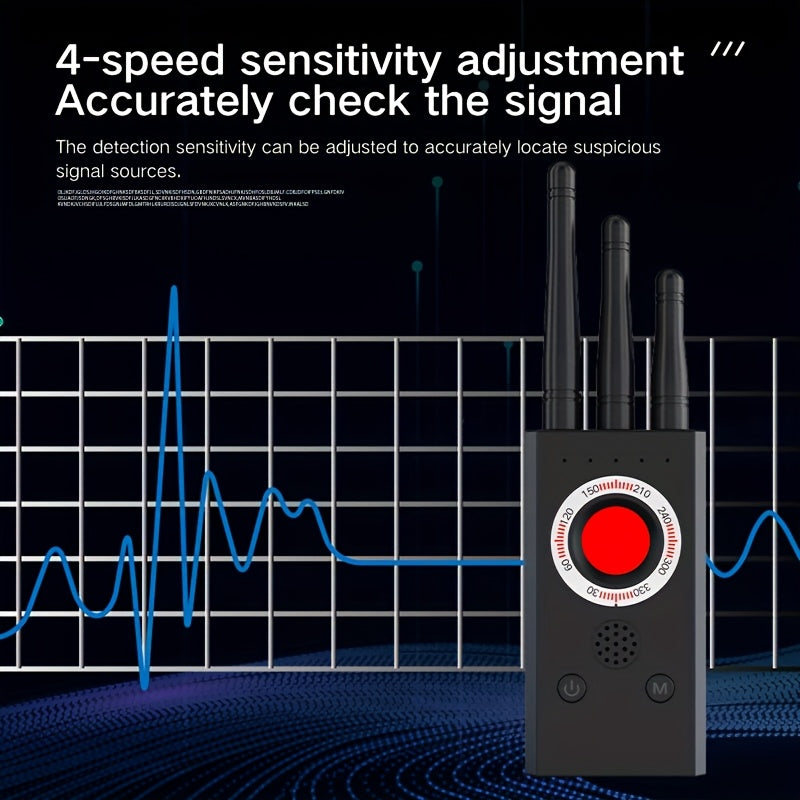 Portable Privacy Scanner T16 with Rechargeable Design, Hidden Camera Detection Device for Personal Travel Checks and Authorized Room Inspections