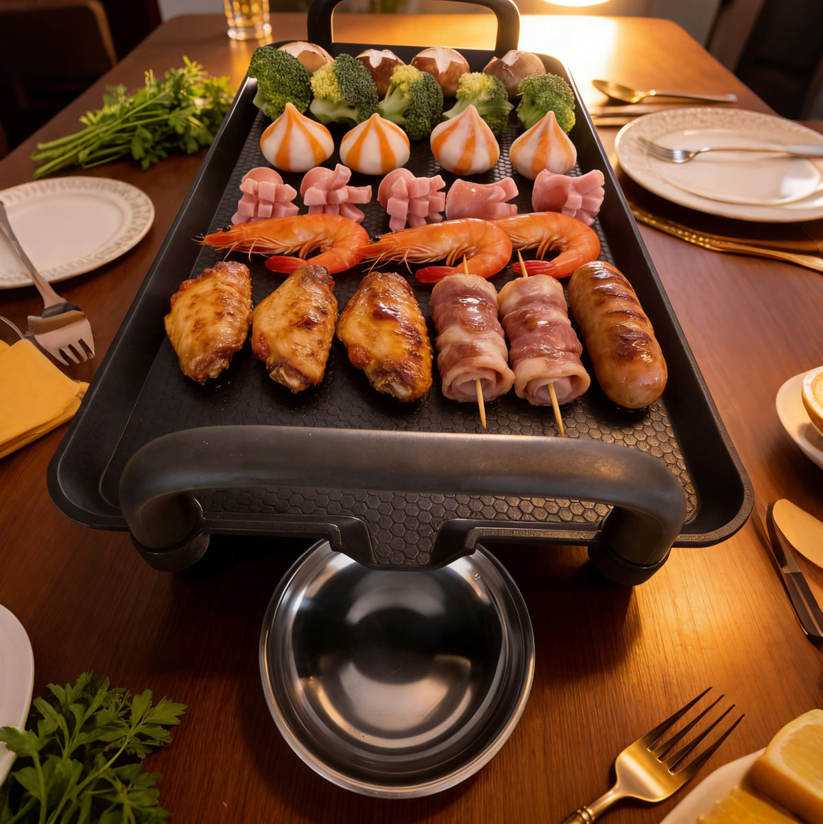 Black Electric Griddle with Nonstick Cooking Surface for Egg and Breakfast Preparation, 15.35 x 8.66 or 22.83 x 10.24 Inch Model Labels for Home Meals