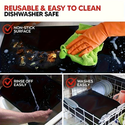 Nonstick Oven Mats 2-Pack with Listed Thick Heavy-Duty Design, Kitchen Liner Accessories for Compatible Ovens with Manufacturer-Approved Placement