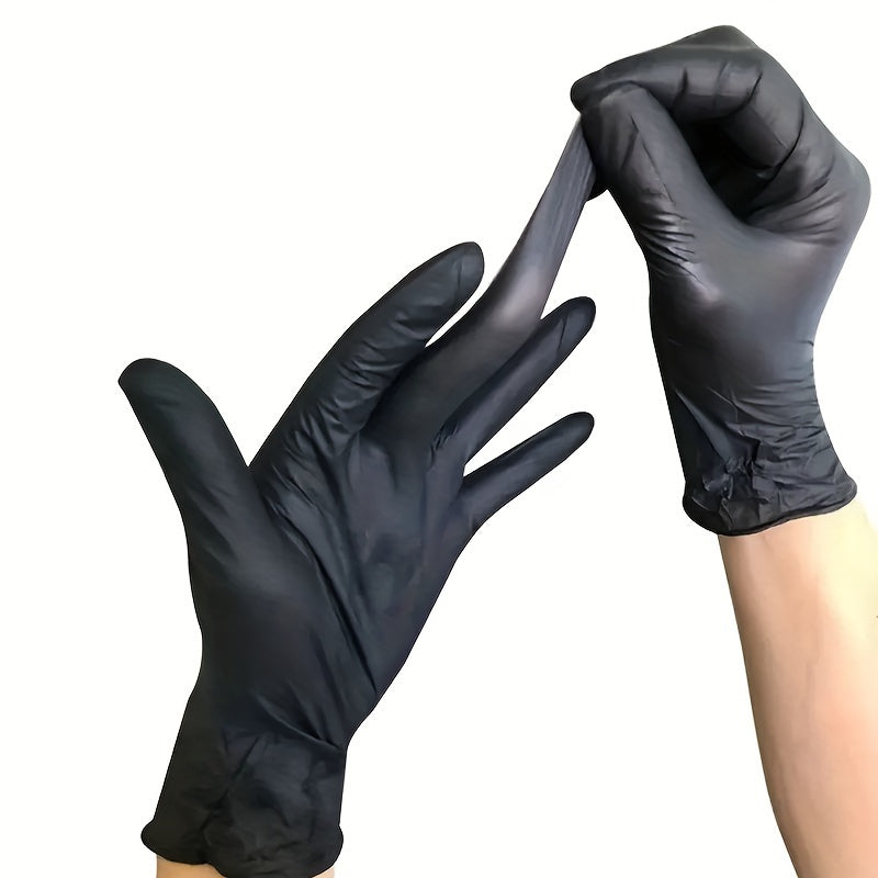 Composite Nitrile Disposable Gloves in Black, Household Cleaning Gloves with S, M, L and XL Sizes and 20, 40 or 99 Piece Pack Options for Kitchen Housework