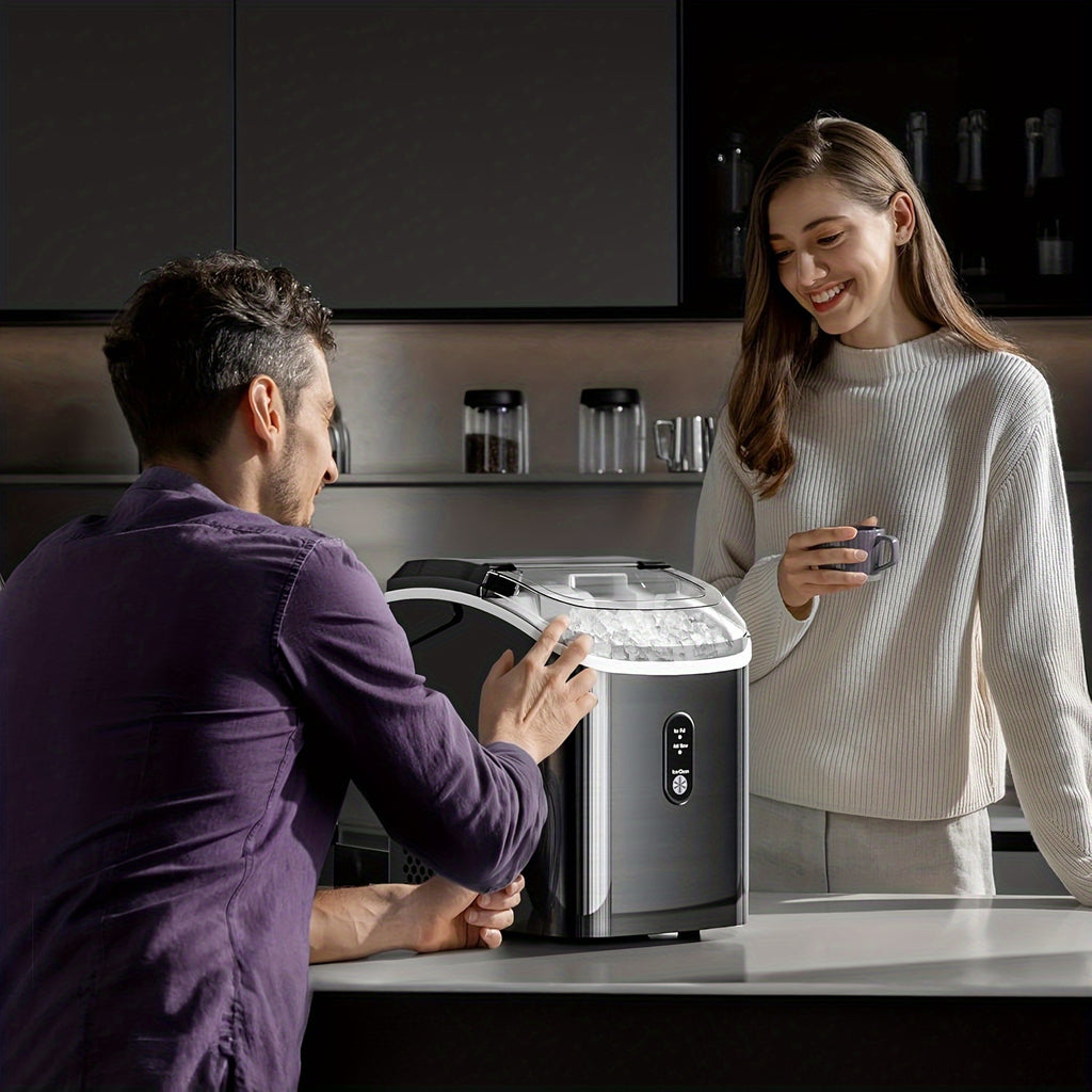 Nugget Ice Maker Countertop, 36 lbs Soft Chewable Pellet Ice Machine Daily, or 26 lb Bullet Ice Maker, Self-Cleaning, One-Touch, with Ice Scoop, for Kitchen Office, Christmas Birthday Gift