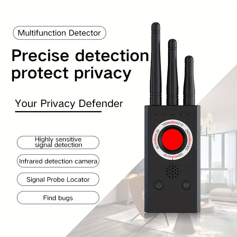 Portable Privacy Scanner T16 with Rechargeable Design, Hidden Camera Detection Device for Personal Travel Checks and Authorized Room Inspections