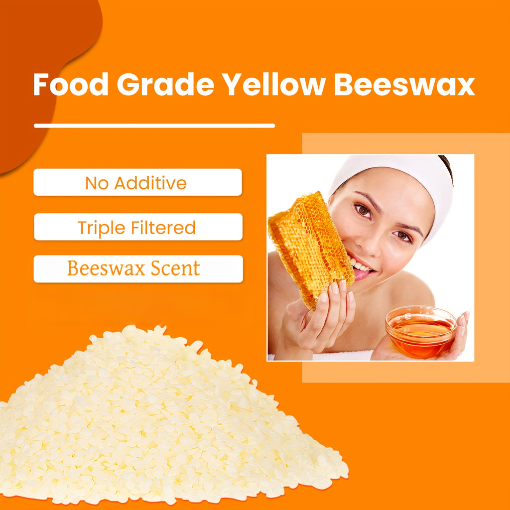 Beeswax Granules White 5LB for Candle Making and DIY Wax Crafts, Listed Triple-Filtered Wax Supply for Adult Hobby Projects and Handmade Gift Preparation