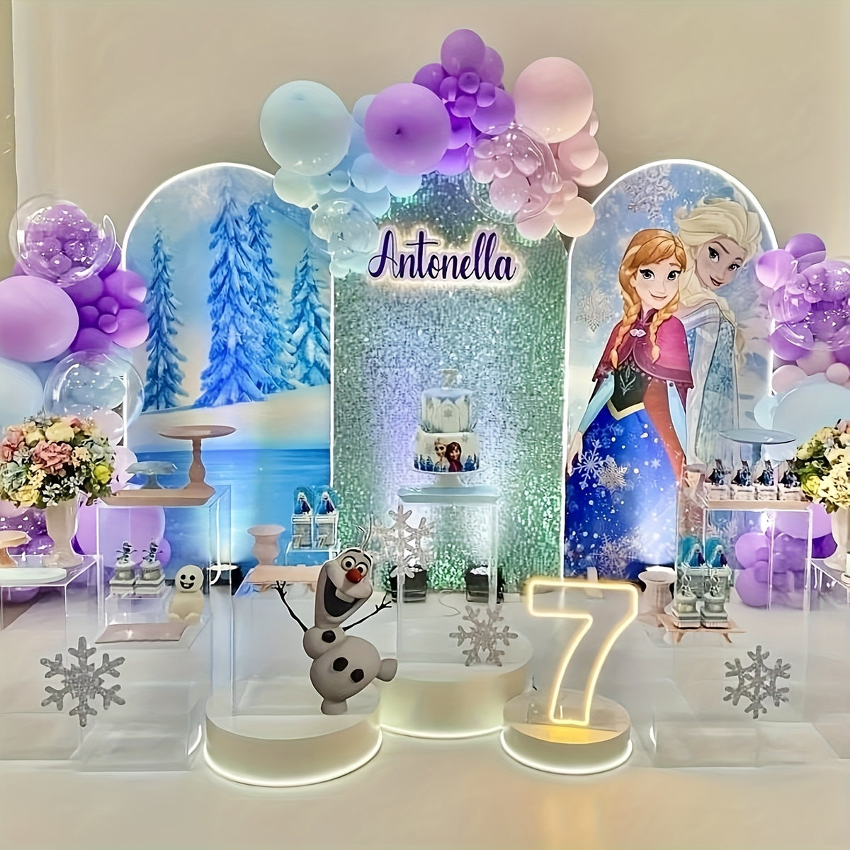 Wedding Arch Stand Set in Golden Metal, Three Backdrop Frames with Listed 7.2ft, 6.6ft and 6ft Sizes for Balloon, Flower and Party Displays