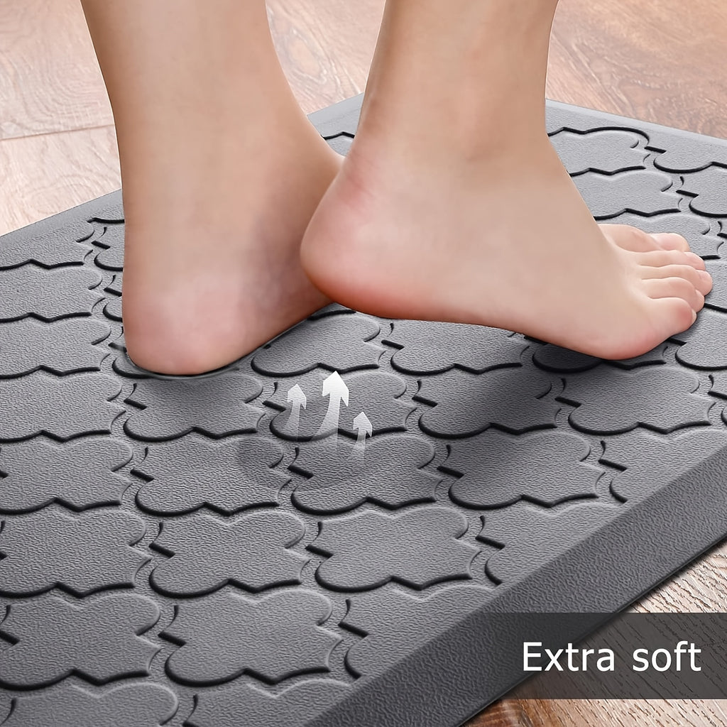 Cushioned Foam Floor Mat in Gray or Black, Single Standing Mat in 17.3 x 29.5 or 17.3 x 47 Inches for Kitchen Sink, Laundry and Home Office Areas