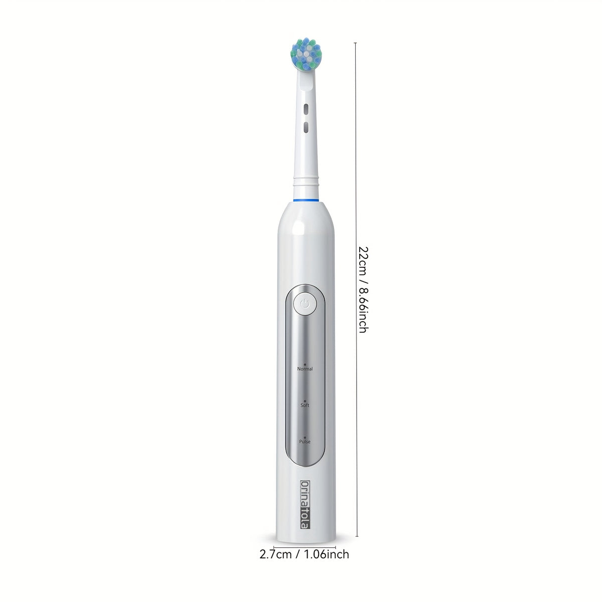Rotating Electric Toothbrush with 8 Replacement Heads, Wireless Induction Charging, 3 Cleaning Modes, IPX7 Waterproof, Round-Head Oscillating Brush for Oral Care, Gift for Family & Parents