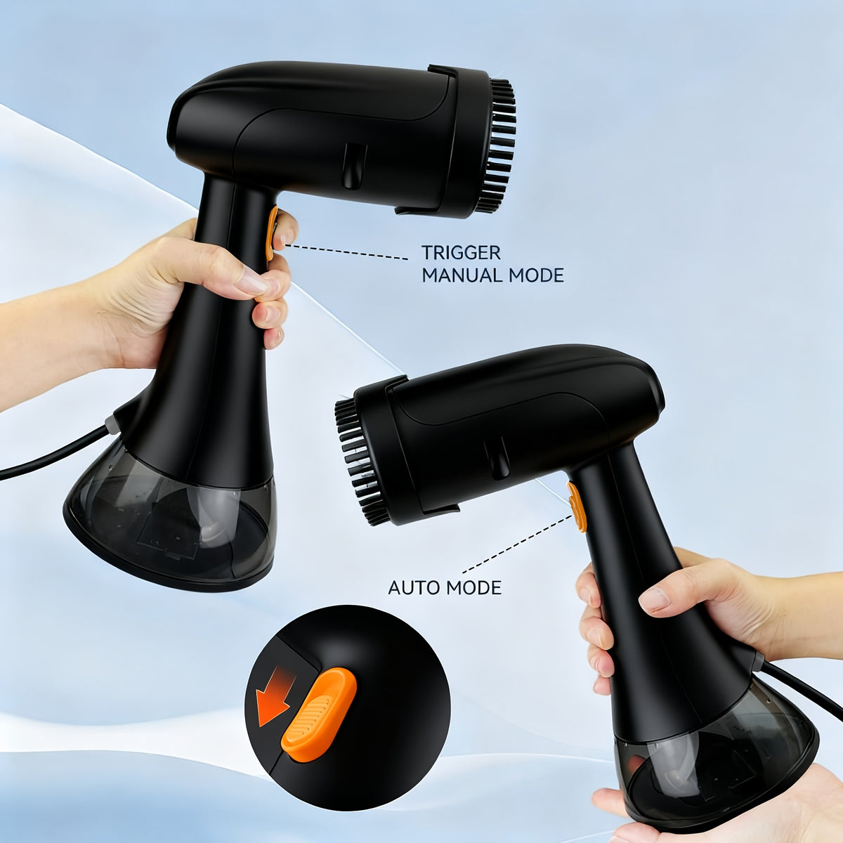 Brush-Accessory Clothes Steamer with Listed 20-Second Heating and 12.17oz Tank, Handheld Garment Care Appliance in Nine Style Labels for Home and Travel