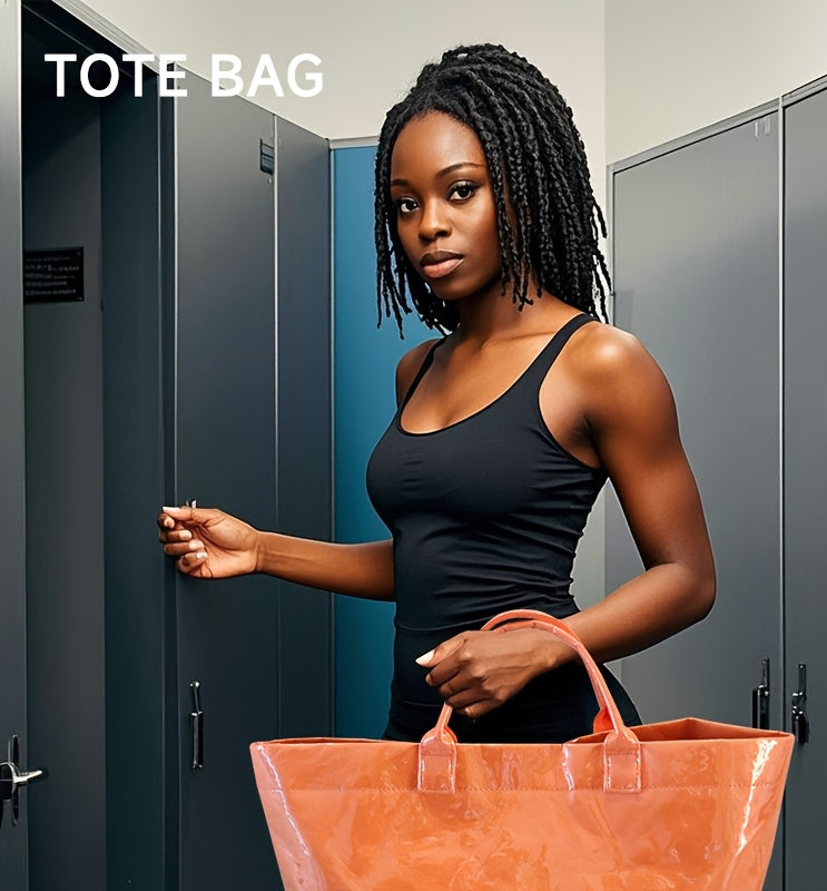 Double-Layer Tote Bag for Women with Classic Solid-Color Styling and Carry Handles, Everyday Handbag for Casual Outings in TT4, TT6 or TT1 Options