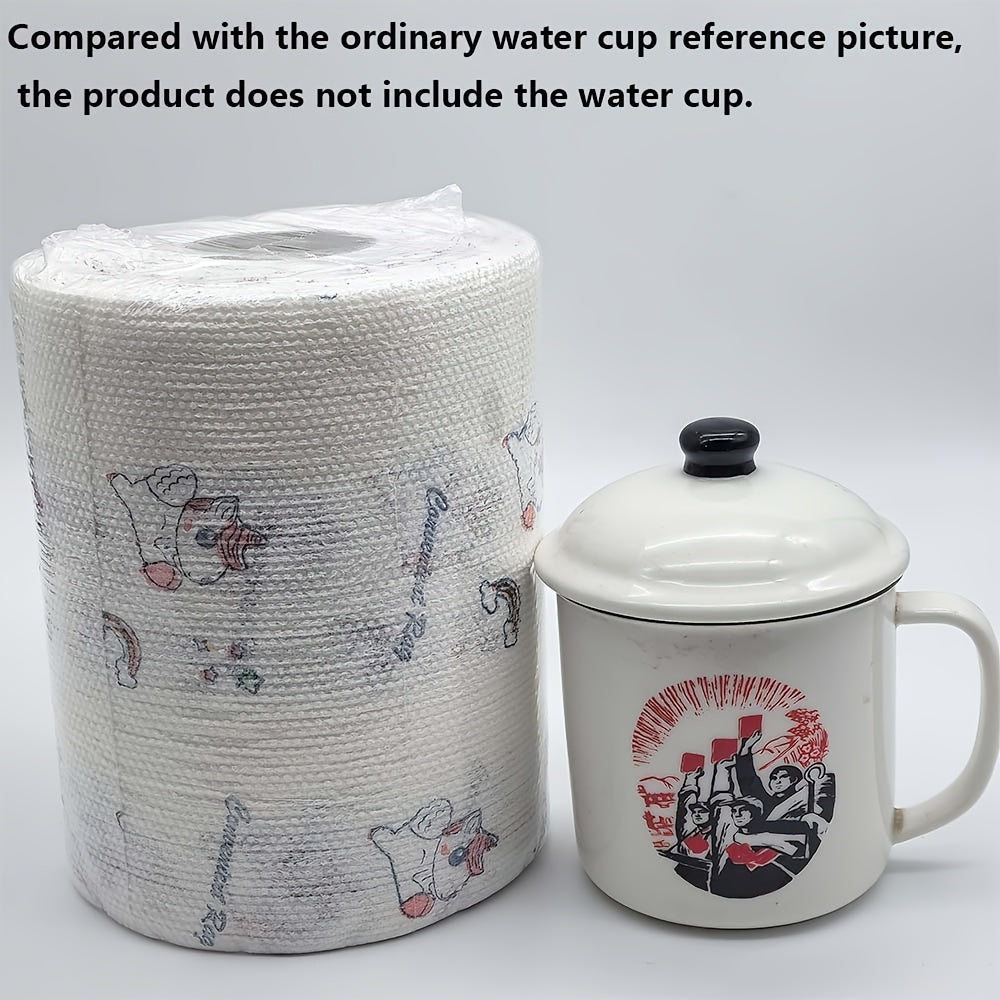 1 Roll (800 Sheets) High Efficiency Disposable Kitchen Paper Towels - Washable, Wet And Dry, Lazy Rag for Home Cleaning (Multiple Styles), Use Scene Kitchen, Living Room, Bedroom, Outdoor, Holiday Party