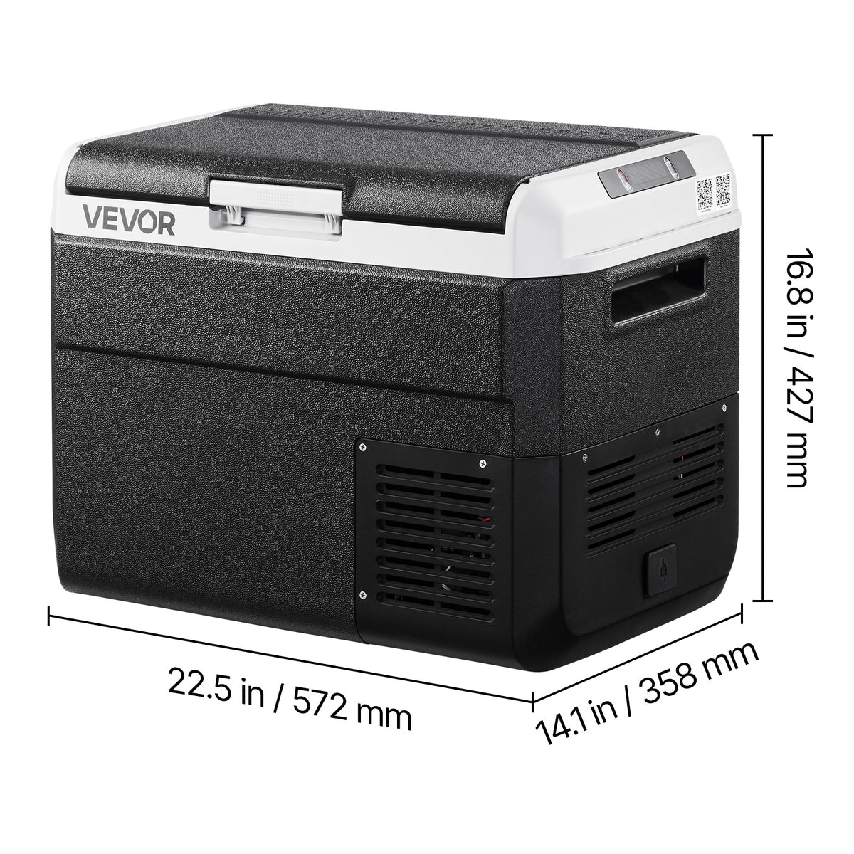 12V Car Refrigerator Freezer by VEVOR, 25L, 30L, 40L or 50L Portable Compressor Cooler with AC/DC Power and Battery Protection for RV Camping and Road Trips