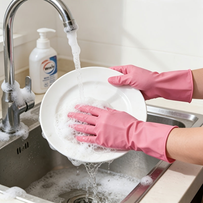 Household Cleaning Gloves with Listed 32-Piece Quantity and M Size Selection for Everyday Kitchen Cleanup, Bathroom Cleaning and Home Maintenance Tasks