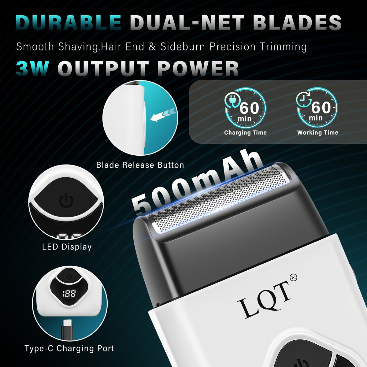Electric Hair Clipper Grooming Set for Men, Hair Cutting Tool with White, Black, Blue and Golden Kit Options plus Selected Two-Piece Configurations