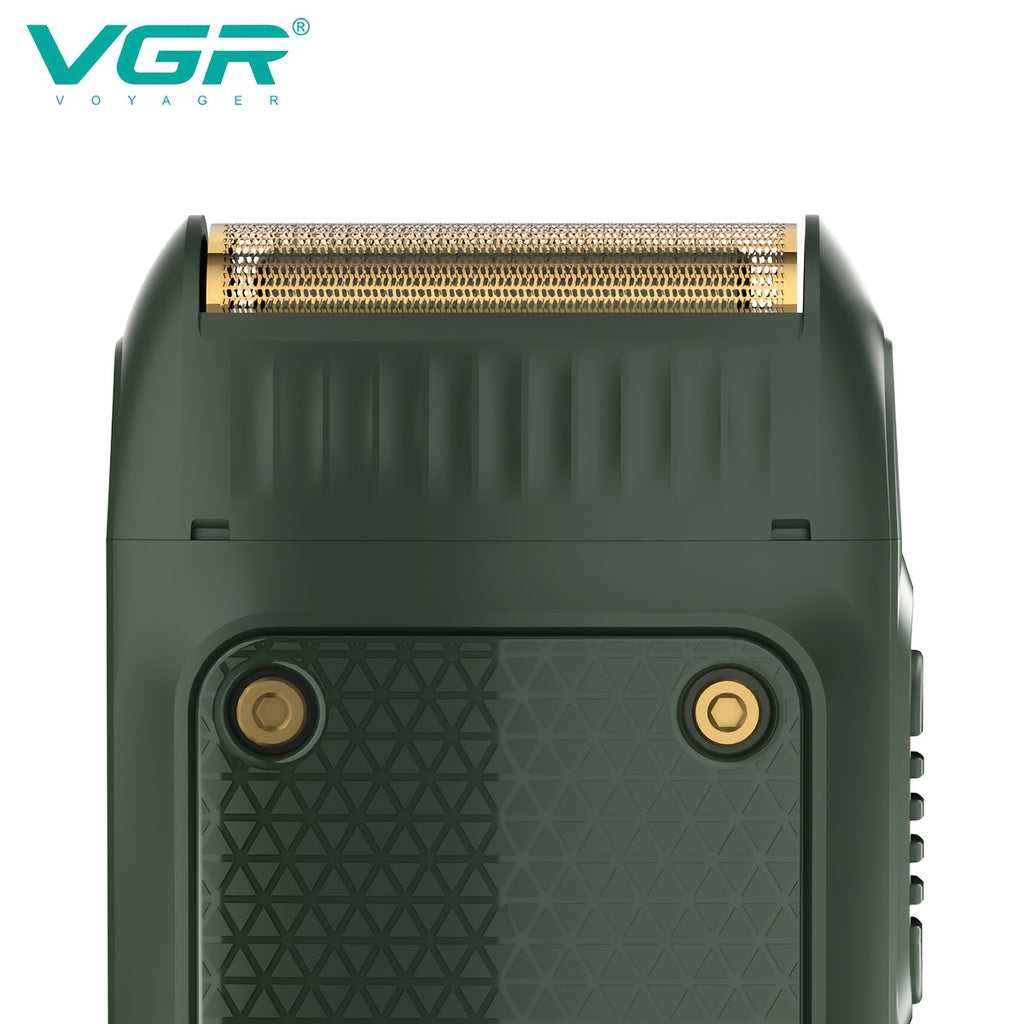 Beard Trimmer and Hair Clipper Kit for Men, USB Rechargeable Electric Shaver with Hair Combs, Lightweight Portable Grooming Kit with Travel-Ready Design, Black and Green