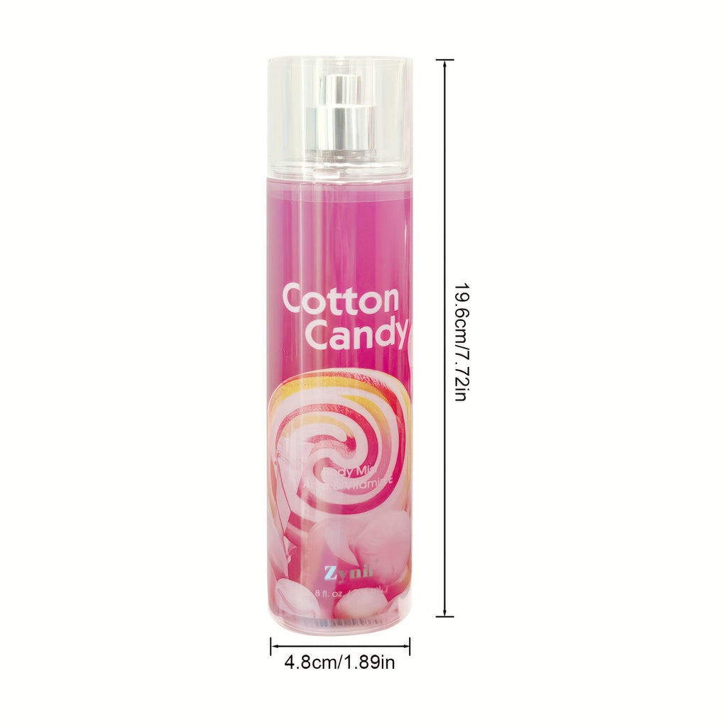 Women's Fragrance Mist for Hair and Body with Cool White Musk, Midnight Embrace and Cotton Candy Labels, Size and Upgraded Options for Daily Wear and Gifts