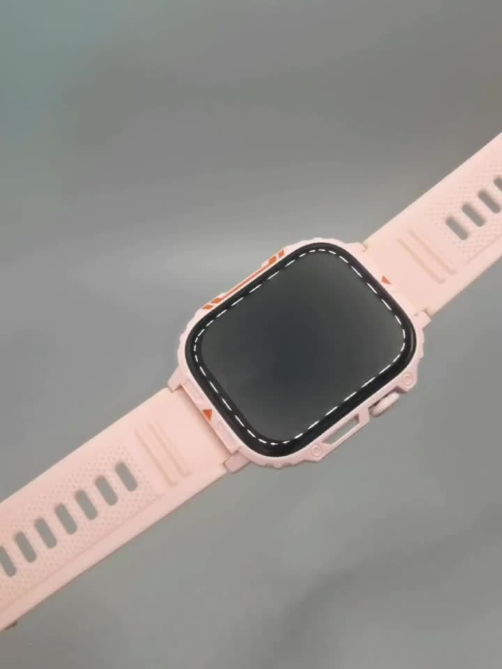 Fitness Smart Watch with 2.01-Inch Full Touchscreen, Pedometer, Call and Message Functions, Black or Pink Silicone and Steel Strap Options for Everyday Activity