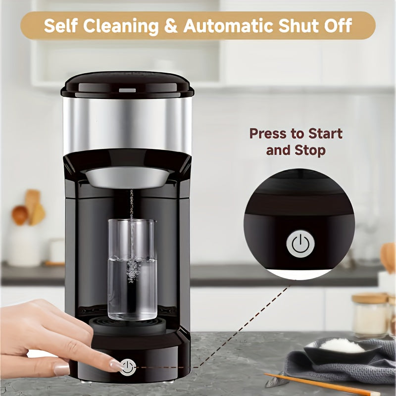 3-in-1 Coffee and Tea Maker for K-Cup Pods and Ground Coffee, Compact Single-Serve Brewer with Water Reservoir for Home Kitchens and Offices
