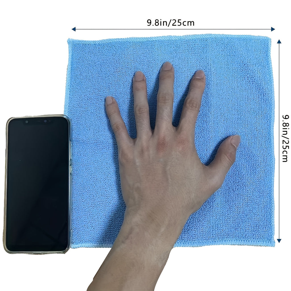 Random-Color Microfiber Cleaning Cloths in Eight, Sixteen or Thirty-Two Piece Options, Reusable Household Wipes for Compatible Kitchen, Car and Furniture Surfaces