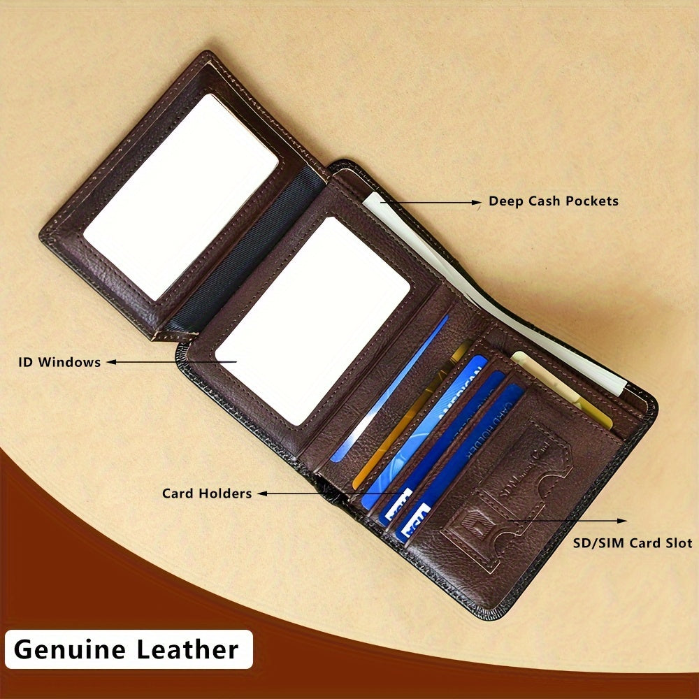 Genuine Leather Wallet for Men with Money Clip, Oil Wax Cowhide and Bifold Style Options, Vintage Daily Carry Accessory in Fourteen Listed Variants