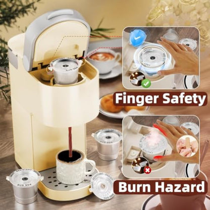 Reusable K Cups 4-Pack for Keurig, Stainless Steel Refillable Coffee Pods with Filters, Dishwasher Safe Universal Coffee Pods for Home Coffee Bar, Includes 15ml Coffee Spoon