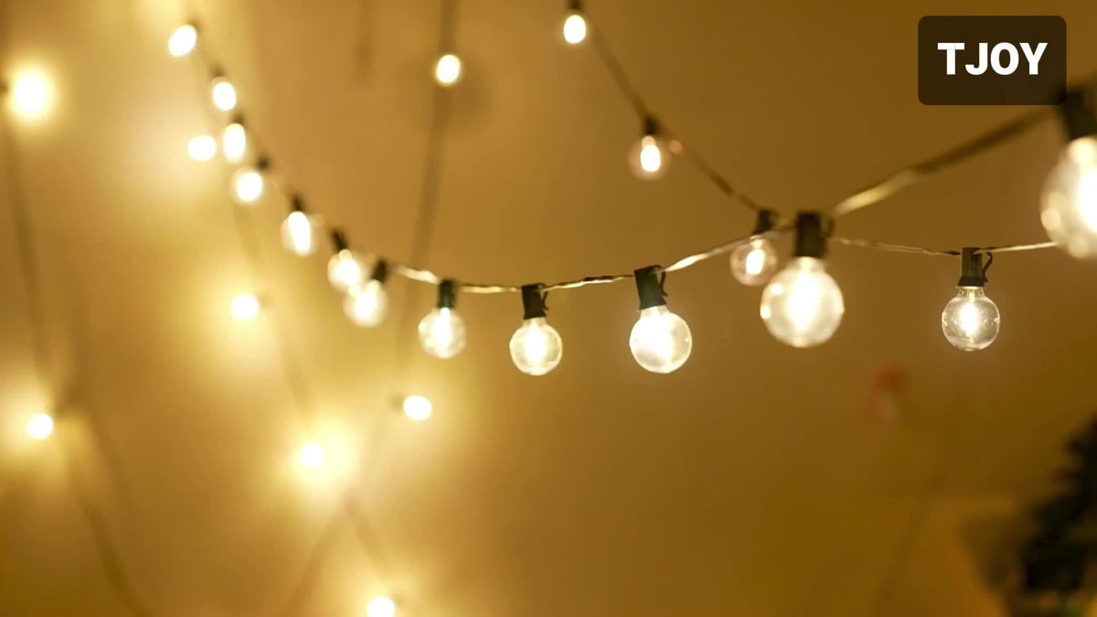 100ft/50ft Waterproof LED String Lights with Shatterproof ST38, Dimmable Outdoor Lights Suitable for Yard, Pool, Camping, Wedding & Garden Decor, 4 Mode Flash/Breath Modes, -Controlled Pole-Mountable