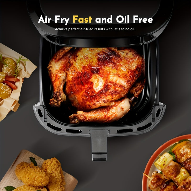 Basket Air Fryer with 6QT or 2.8QT Capacity Options, Listed LED Touchscreen and Nonstick Basket, Black Hot Air Cooker for Everyday Kitchen Meals and Snacks