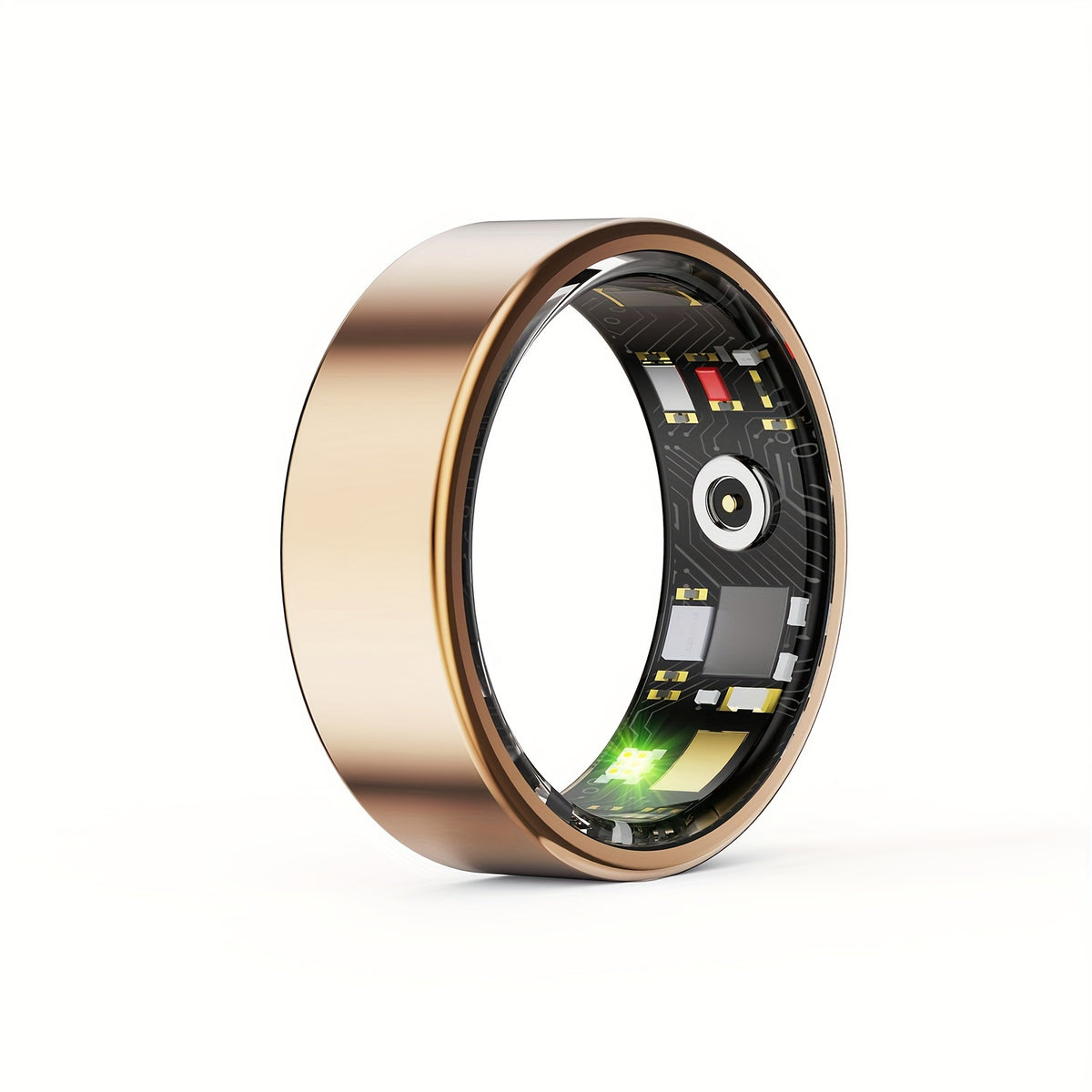 Sleep Tracker Smart Ring with SmartHealth App for iPhone and Android, Step and Calorie Estimates, Temperature and Cycle Tracking, Three Finishes in Sizes 7-13