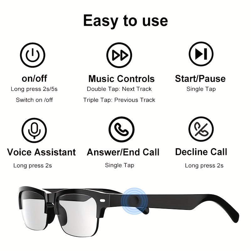 Magnetic Charging Translation Glasses for iOS and Android, Listed 160-Language AI Wearable with Microphone, Speaker and Voice Calls in Multiple Model Options
