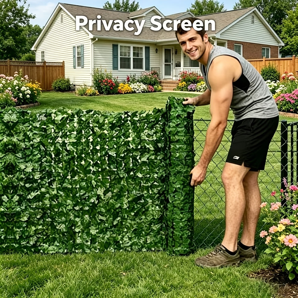 Artificial Ivy Privacy Screen with 302 x 52 cm Size Option, Faux Greenery Wall Panel for Home Garden and Patio Decorative Screening