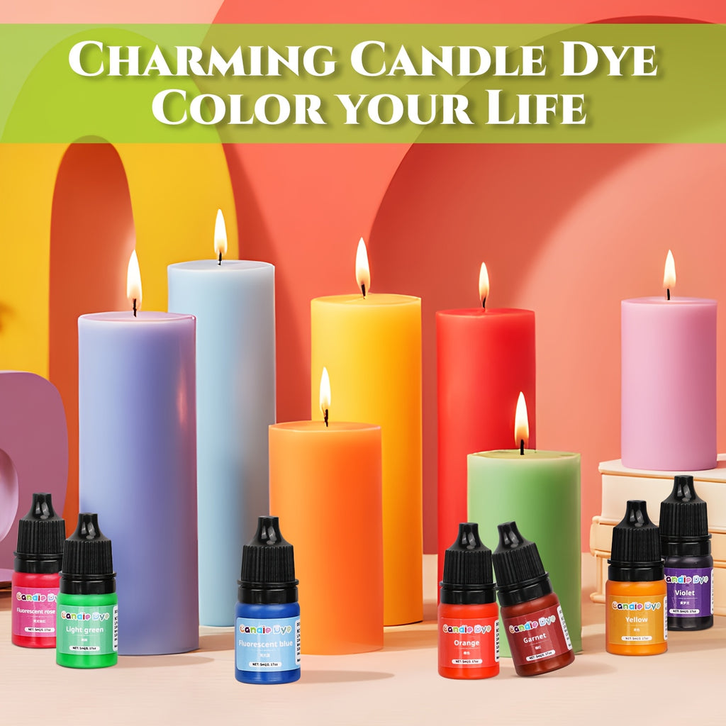 Oil Based Candle Dye Selection with Twenty-Four Listed Colors and Mixed Color Option, Craft Colorants with Soap Coloring Reference for Compatible Adult DIY Projects