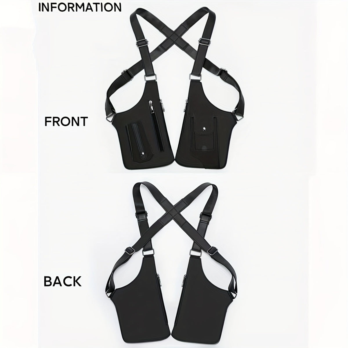Men's Underarm Strap Bag in Black with Retro Styling for Everyday Phone Carry, Outdoor Walks, Cycling and Hiking Gift Ideas for Boyfriend or Father