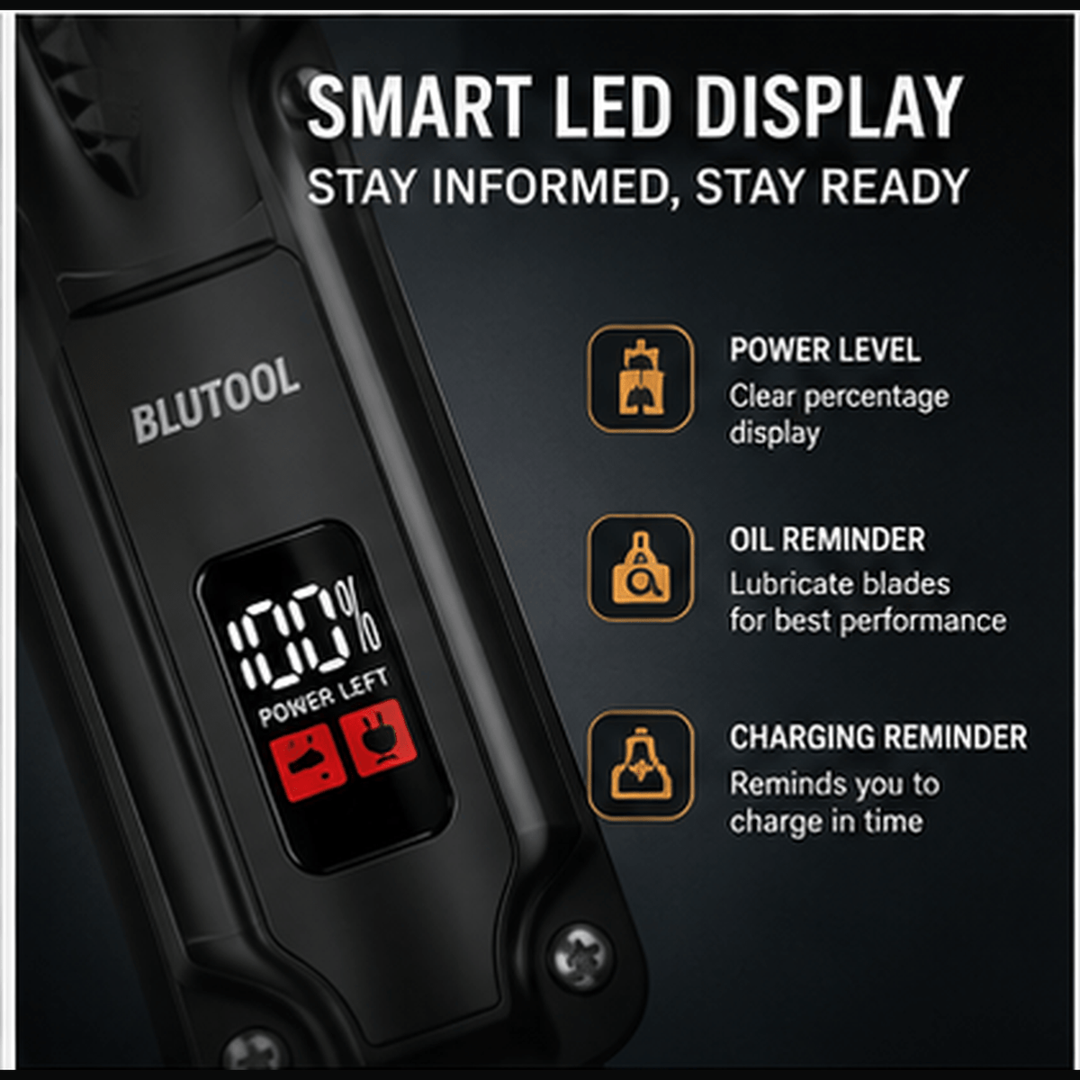 USB Rechargeable Hair Clipper and Trimmer for Men with LCD Display, Cordless Grooming Tool with Black A, Black B and 8-in-1 Gift Box Options