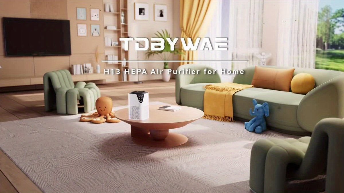 HEPA Air Purifier for Large Rooms up to 1076 Sq Ft, H13 True HEPA 3-Stage Filtration, 25dB Ultra-Quiet, Aroma Diffuser, Touch Control, for Bedroom, Kitchen, Office & Pet Owners