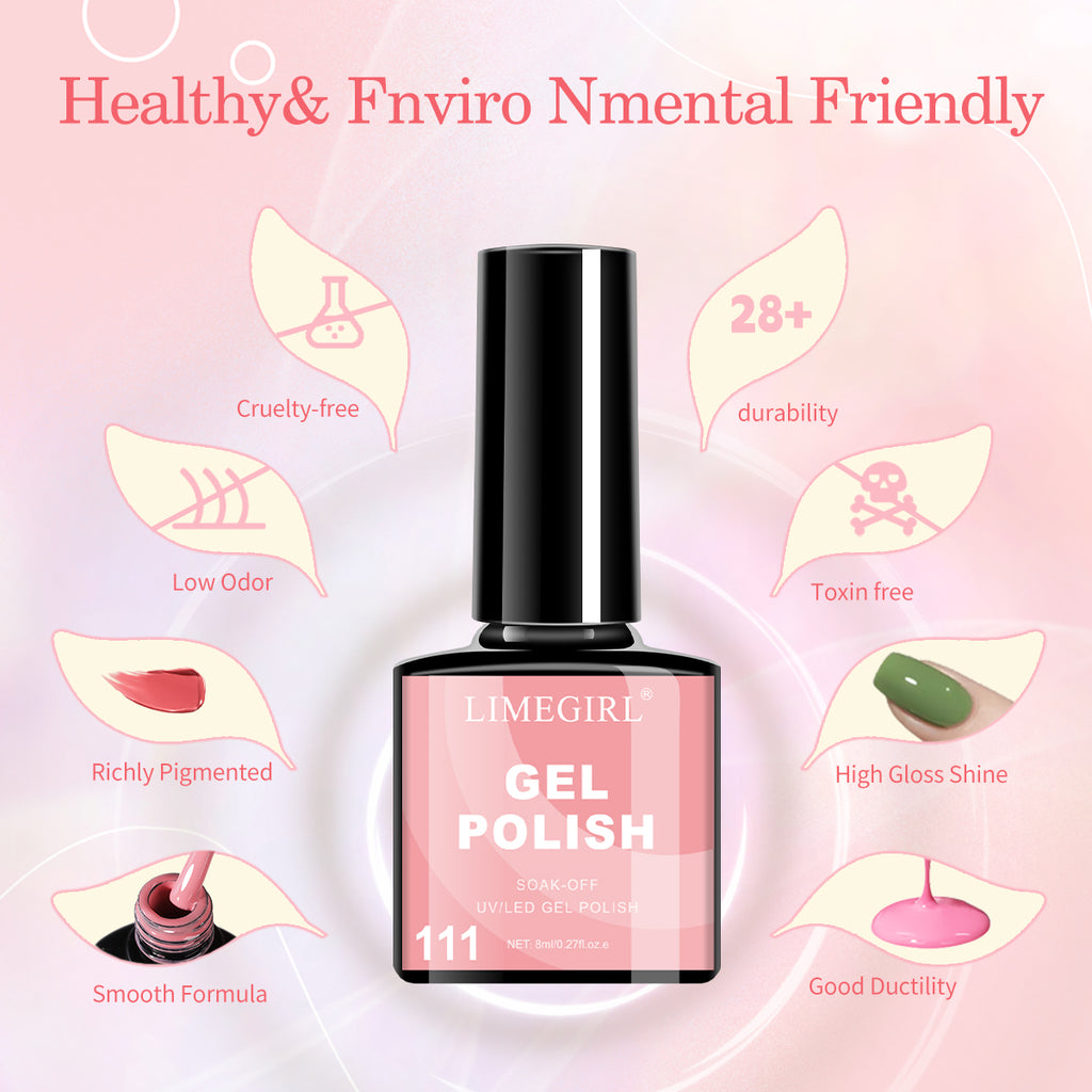 Gel Manicure Kit with 12 Listed Polish Colors and 4 Extension Gel Colors, Nail Lamp and Electric Drill References, Five Set Options for Adult Nail Art