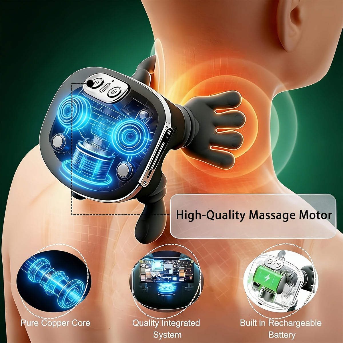 Shiatsu Neck and Shoulder Massager with Heat, Electric Kneading Back Massager Pillow, 3 Massage Modes, Deep Tissue Muscle Relief for Neck, Back, Waist, Legs, Home Office Use, Valentine's Day Gift