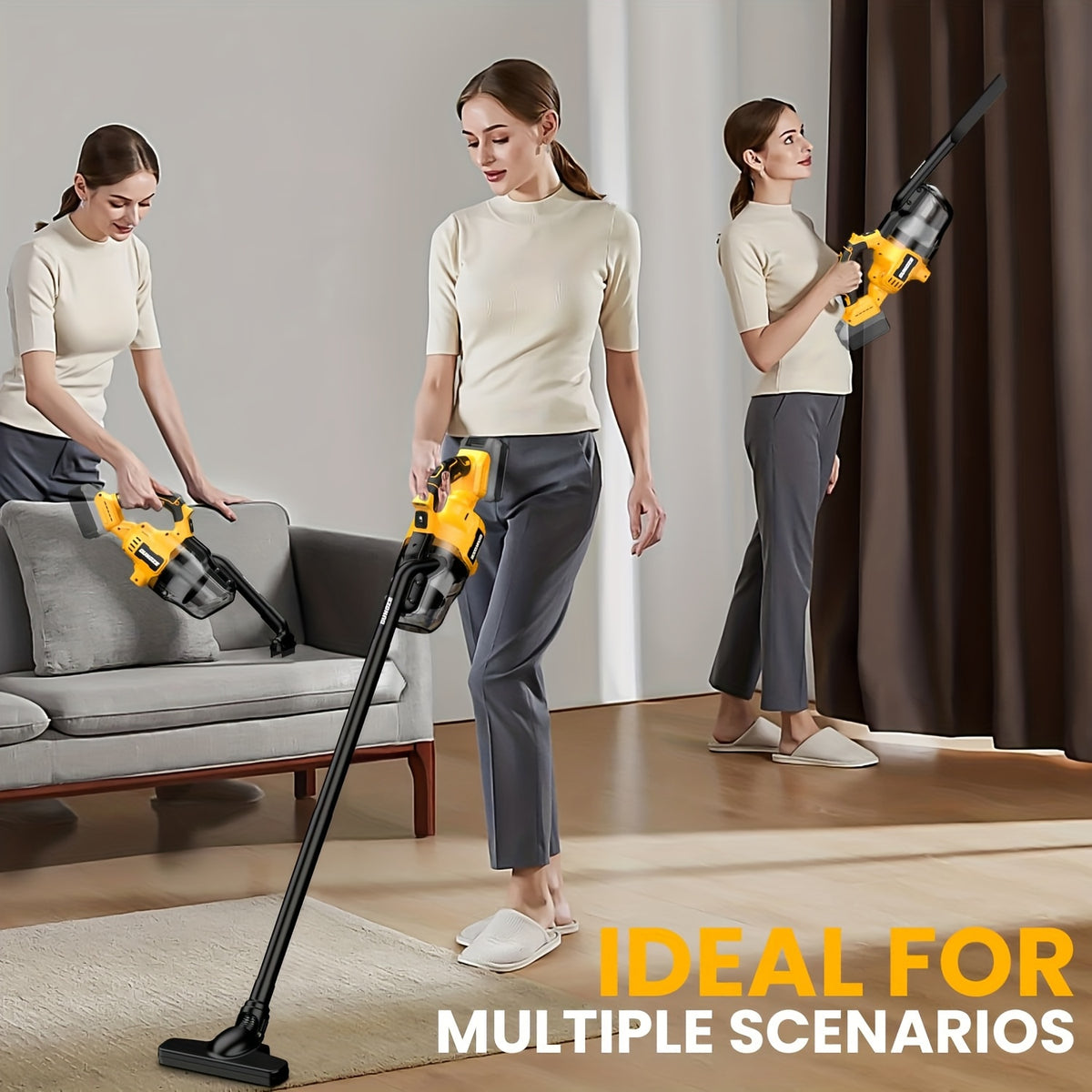 Battery-Not-Included Handheld Vacuum Cleaner Compatible with DeWalt 20V Batteries, Cordless Portable Cleaner with Listed Washable HEPA Filter for Home and Car