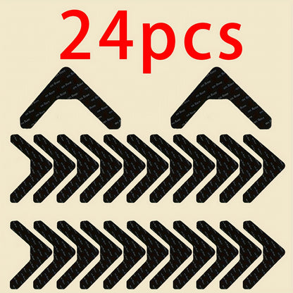 Reusable Carpet Gripper Stickers in 12 or 24 Piece Packs, Washable Adhesive Pads for Compatible Area Rugs, Sofa Cushions and Household Fabric Placement