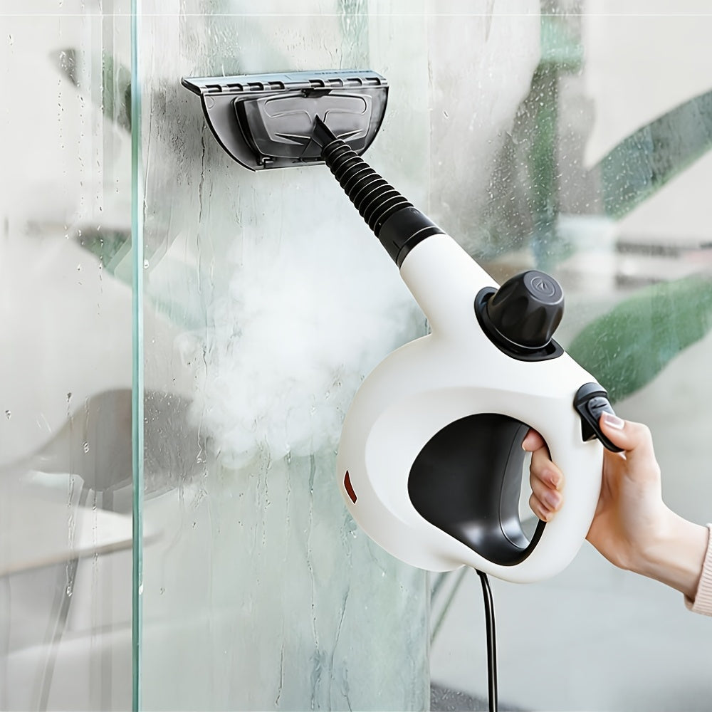 High Pressure Steam Cleaner HK004 in White, 1050W Handheld Cleaning Tool with 12 Accessories for Compatible Kitchen Surfaces, Bathroom Tile and Windows