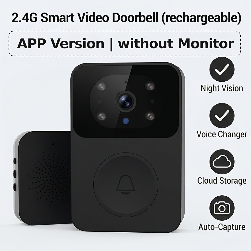 1 Set, Doorbell Camera Wireless No Subscription, Water Resistant Wireless Video Doorbell, Equipped with A 4. 3-inch Display, Real-time Communication Is Like Making A Phone Call, No Need for Button Intercom, One Click Answer, Fisheye Wide-angle Lens