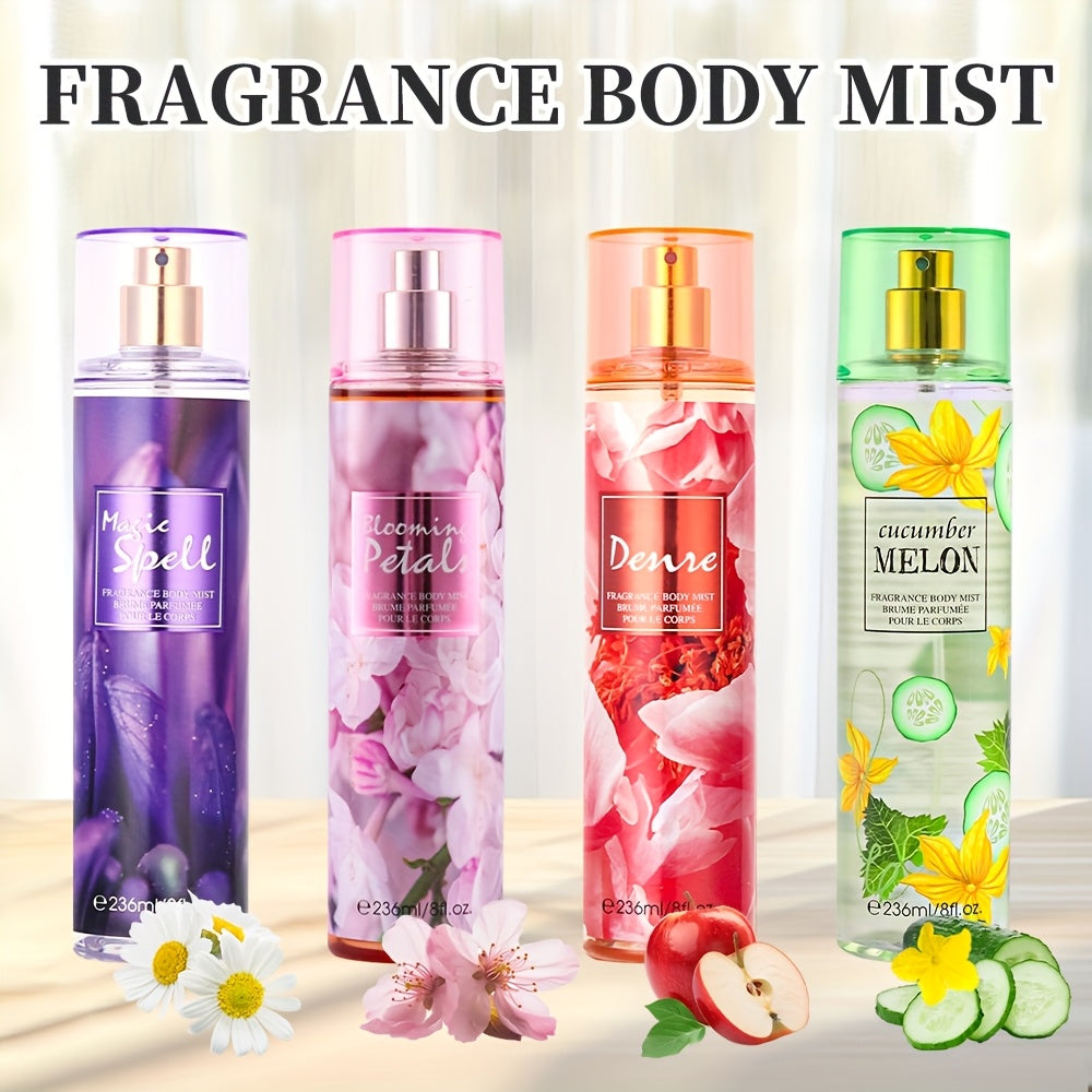 Hair and Body Mist for Women, Listed 8 Fl Oz 236ml Fragrance Spray with Ten Style Choices Including Cucumber Melon, Rose Blossom and Macadamia Vanilla for Daily Routines