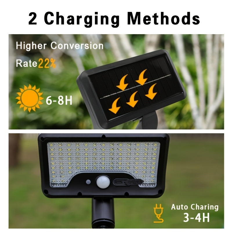 Solar Clip-On Light with Listed 98 LEDs and Three Lighting Modes, One or Two-Pack Options for Compatible Chain-Link Fence, Patio, Yard and Garage Locations