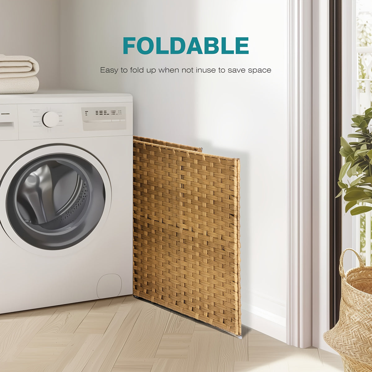 Laundry Hamper with Lid and Detachable Double Inserts, Foldable Clothes Basket in Three Capacity Options for Bedroom, Bathroom and Laundry Room Organization