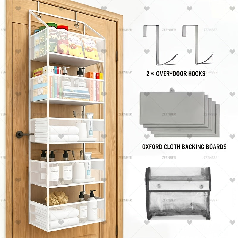 Tiered Hanging Storage Organizer, Foldable Non-Woven Bag with Window Design and 4 or 6 Layer Options for Bedroom, Bathroom and Home Office Organization